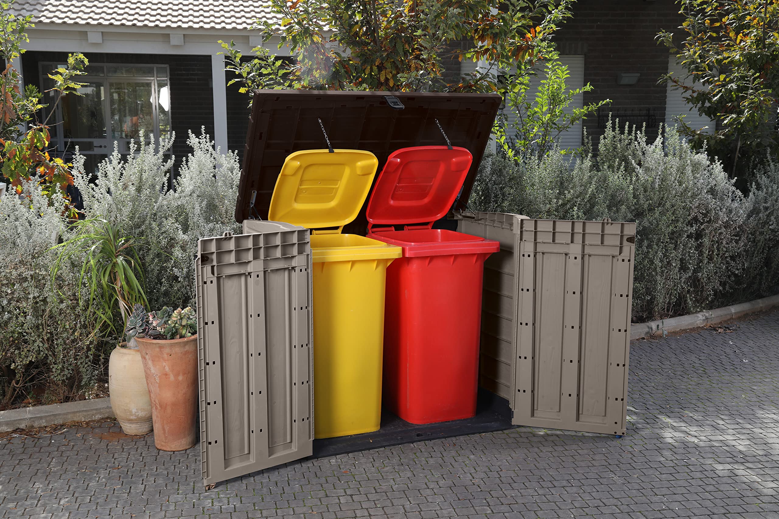 Keter 250001 Store It Out Pro Outdoor Storage Shed, 145.5 x 82 x 123cm Beige/Brown
